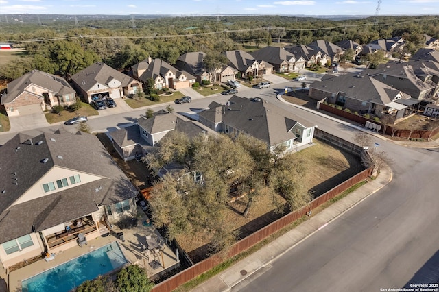 bird's eye view featuring a residential view