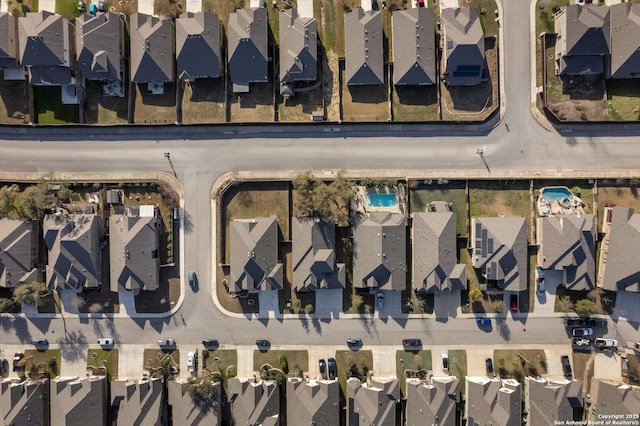 drone / aerial view with a residential view