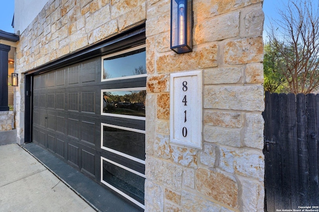 exterior details with stone siding