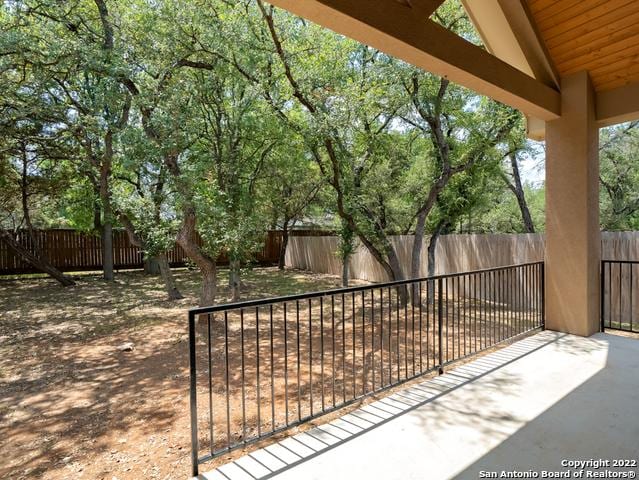 view of patio featuring a fenced backyard