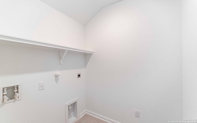 316 Ivy Rds, Seguin, TX 78155 - washroom featuring laundry area, electric dryer hookup, hookup for a washing machine, baseboards, and gas dryer hookup