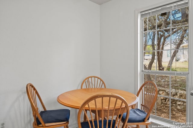 view of dining space