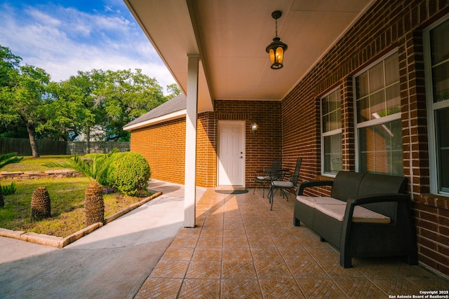 view of patio / terrace with fence