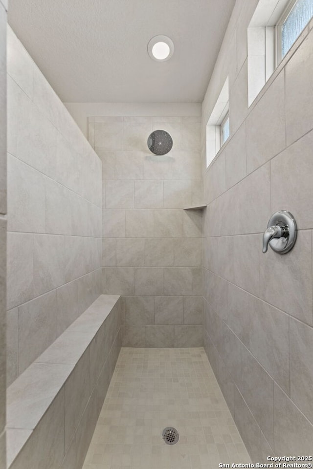 full bathroom with a tile shower