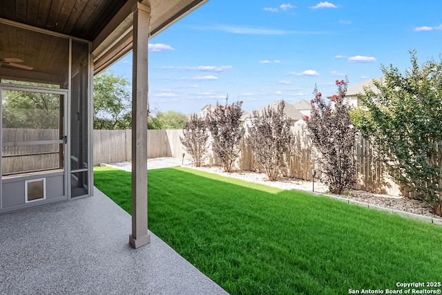 605 Albarella, Cibolo, TX 78108 - view of yard with a patio