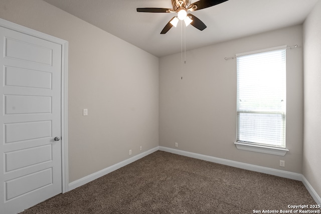 605 Albarella, Cibolo, TX 78108 - empty room with carpet floors, ceiling fan, and baseboards