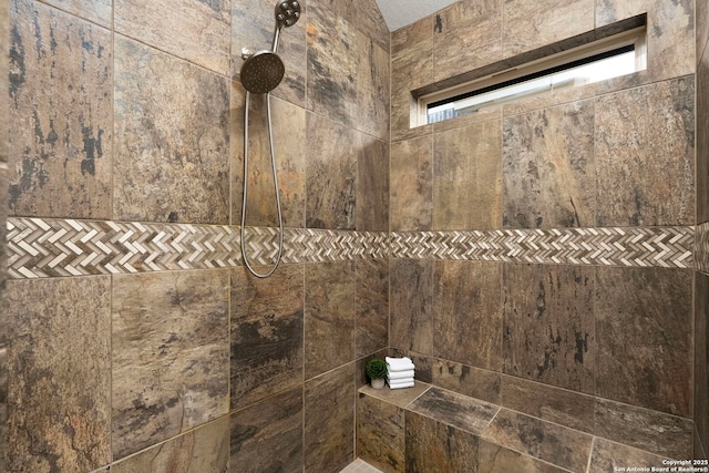 details with tiled shower