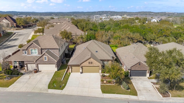 aerial view with a residential view