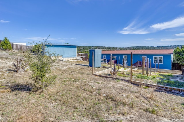 exterior space with fence