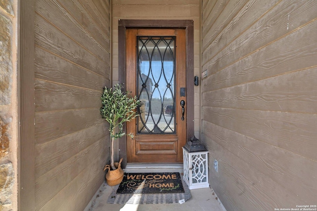 view of doorway to property