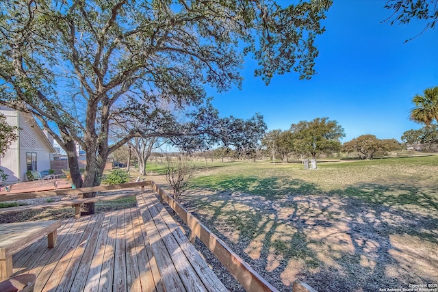 exterior space with a yard