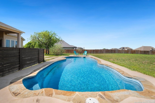 3234 Lilly Flower, San Antonio, TX 78253 - view of pool with a patio, a yard, a fenced backyard, and a fenced in pool
