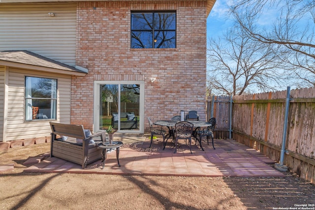 view of patio / terrace with fence