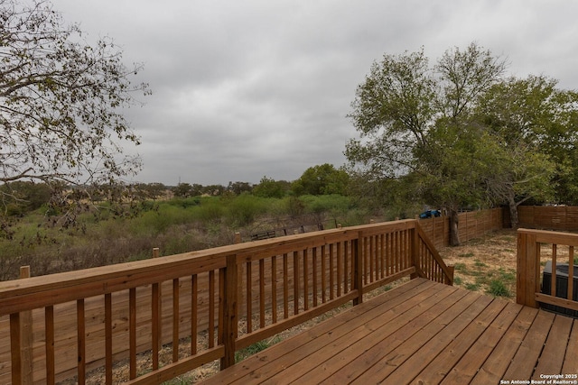 wooden deck with fence