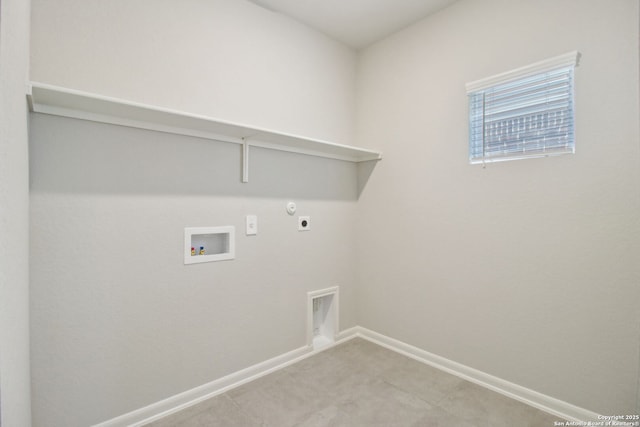 11583 Cottage Pt, San Antonio, TX 78254 - washroom with laundry area, hookup for a washing machine, hookup for an electric dryer, hookup for a gas dryer, and baseboards