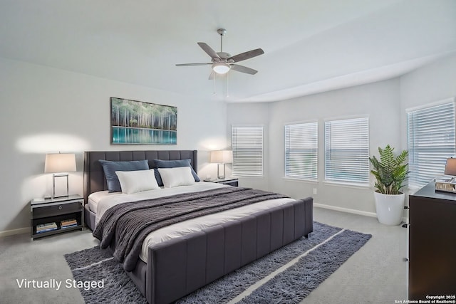 11583 Cottage Pt, San Antonio, TX 78254 - bedroom featuring baseboards, carpet flooring, and ceiling fan
