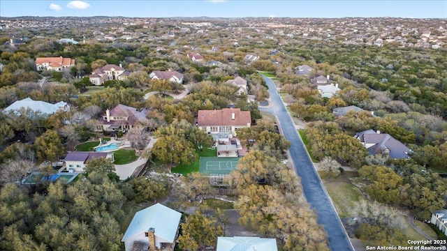 bird's eye view with a residential view