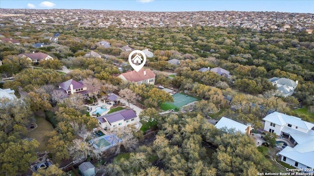 birds eye view of property featuring a residential view