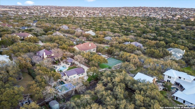 aerial view featuring a residential view