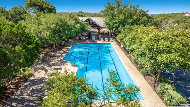 pool with fence