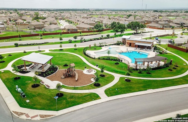 aerial view featuring a residential view