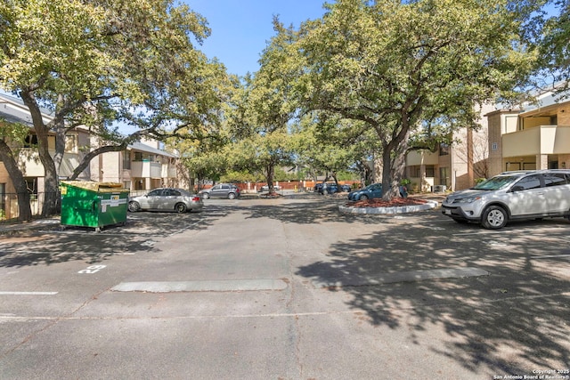 view of road with a residential view