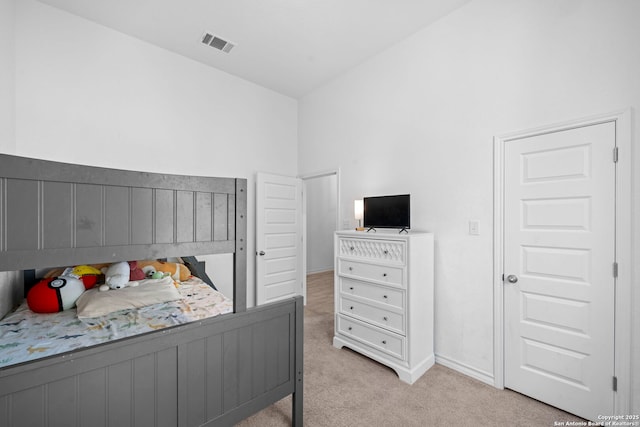 10619 Revolver Trl, San Antonio, TX 78254 - bedroom featuring baseboards, visible vents, and light carpet