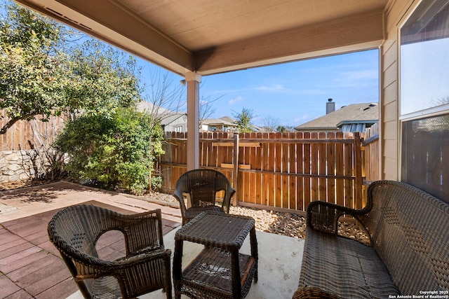 view of patio / terrace with a fenced backyard