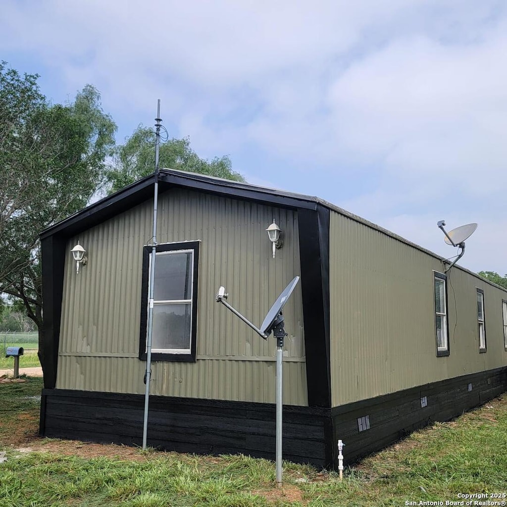 view of property exterior with crawl space