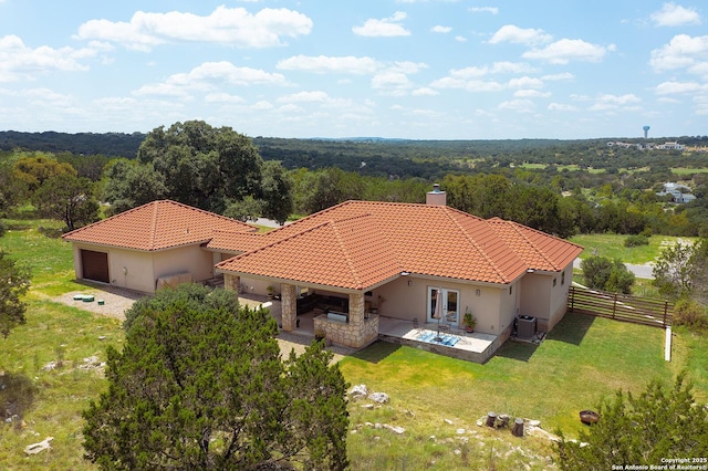 903 Panorama Pass, Horseshoe Bay, TX 78657 - birds eye view of property with a wooded view