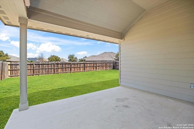 view of patio / terrace featuring a fenced backyard