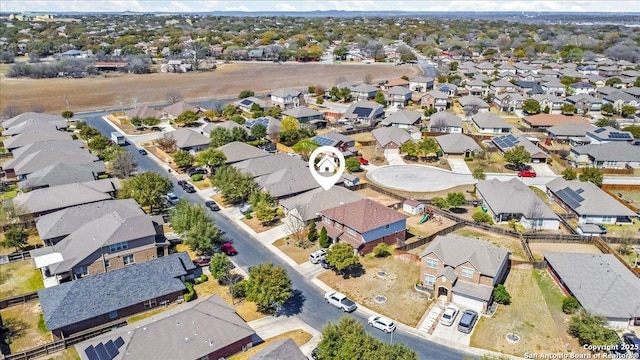 aerial view featuring a residential view