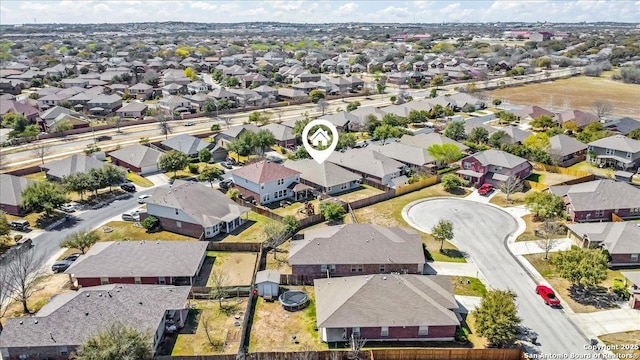 aerial view featuring a residential view