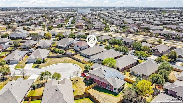 bird's eye view featuring a residential view