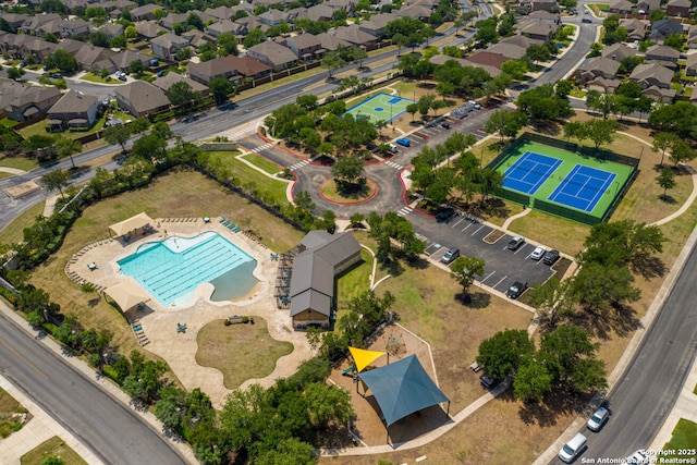 drone / aerial view featuring a residential view