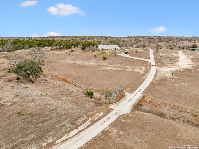 bird's eye view with a rural view