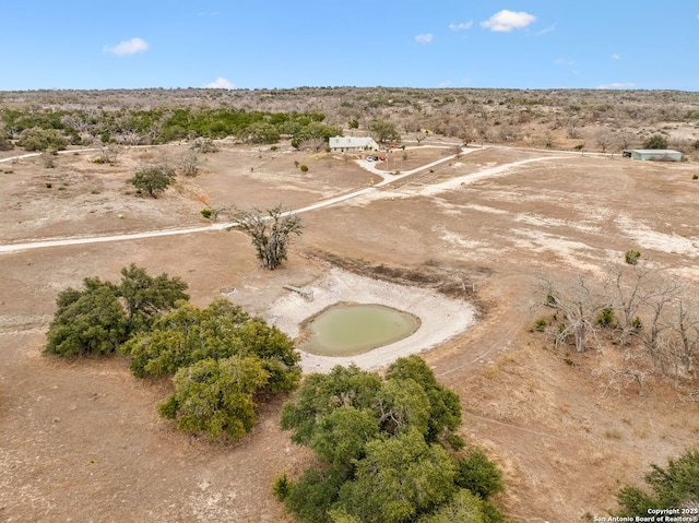 drone / aerial view with a rural view