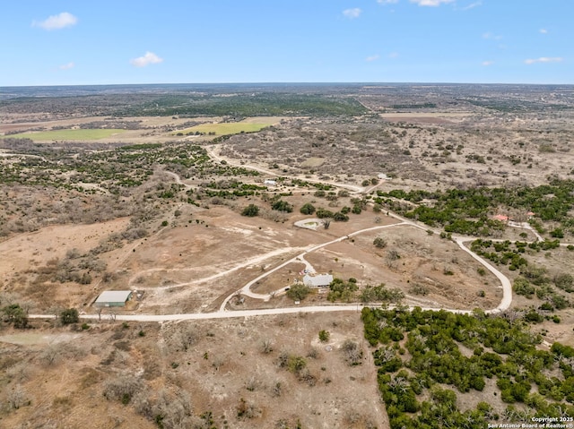 aerial view featuring a rural view