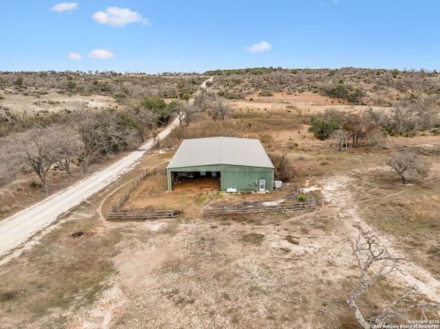 bird's eye view with a rural view