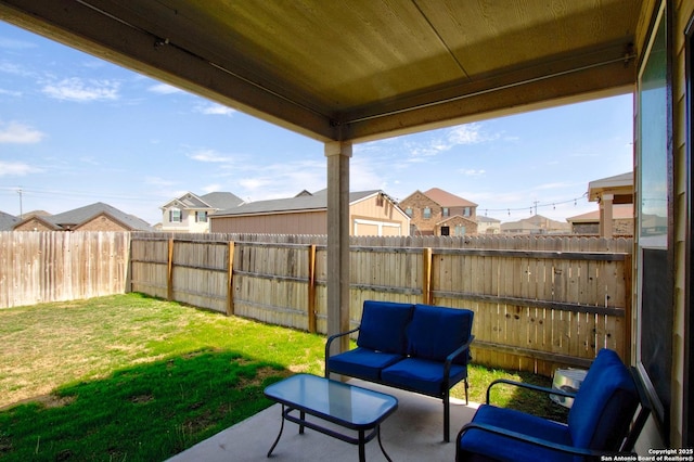 view of patio / terrace with a fenced backyard