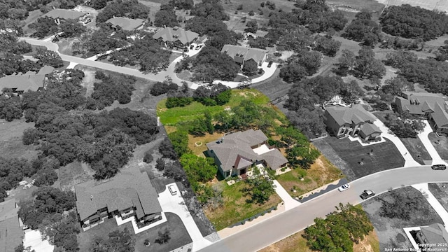 aerial view featuring a residential view