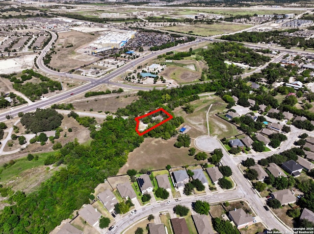 aerial view with a residential view