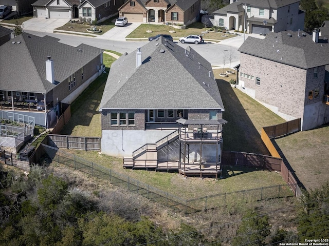 aerial view featuring a residential view