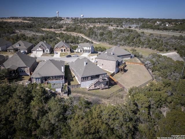 bird's eye view featuring a residential view