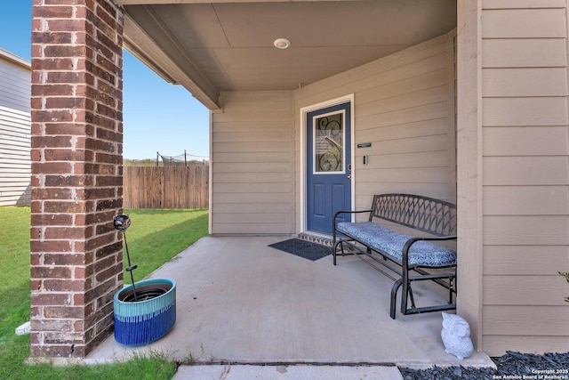 view of patio / terrace with fence