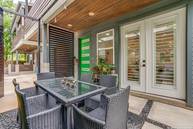 view of patio with outdoor dining space