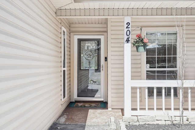 view of doorway to property