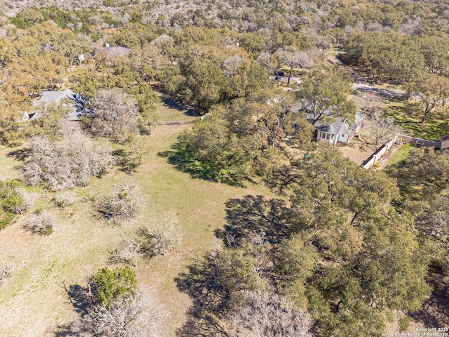 aerial view with a forest view