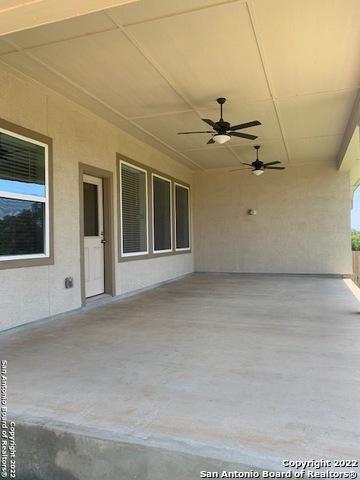 view of patio / terrace with ceiling fan