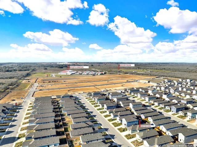 drone / aerial view with a residential view